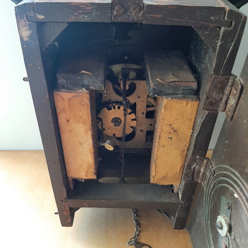 Vintage cuckoo clock used with pinecone weights