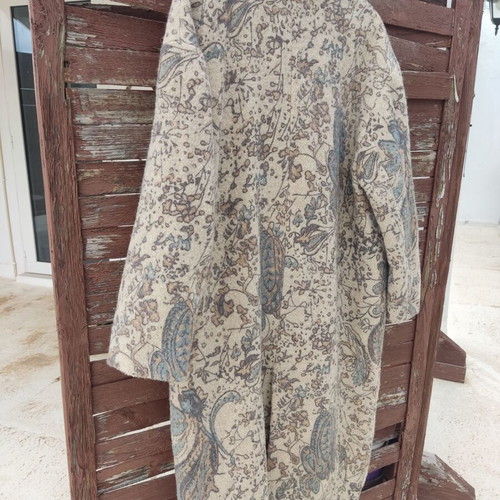 Zara limited edition wool coat 91% floral boho chic M/L like new