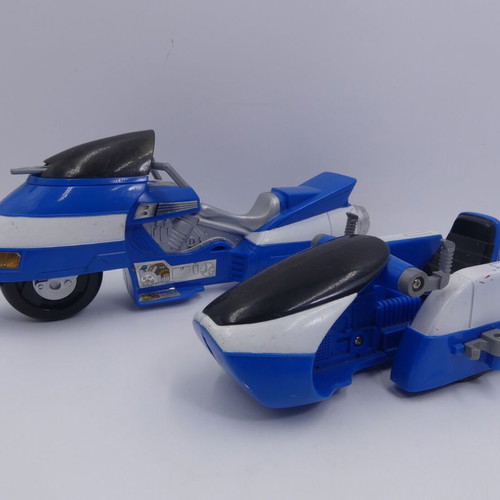 VR Troopers Turbo Cycle Bike Sidecar 1994 Saban Kenner used vintage 15 cm & 25 cm