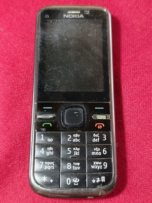Nokia C5-00 μεταχειρισμένο, μαύρο, με ελληνικό πληκτρολόγιο, 3G, για ανταλλακτικά