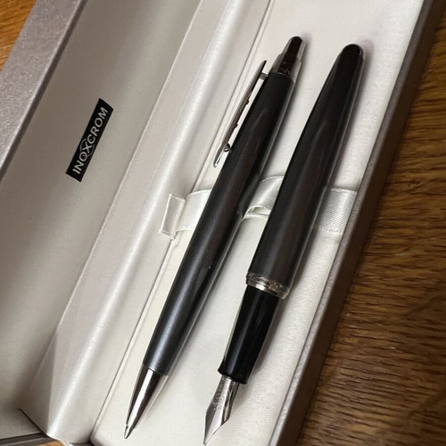 Inoxcrom Atlantic pen set Matt Grey chrome trim new