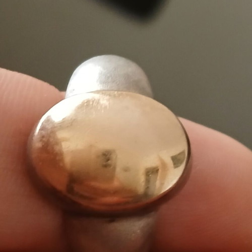 Ring 925 silver and 585 gold, 17 mm, like new