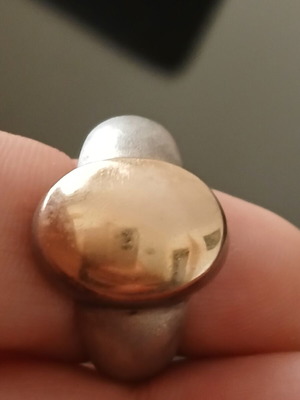 Ring 925 silver and 585 gold, 17 mm, like new