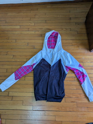 Spider-Gwen Marvel Cosplay Hoodie Large like new