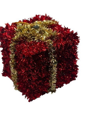 Tinsel decorative gift red 8.5cm new