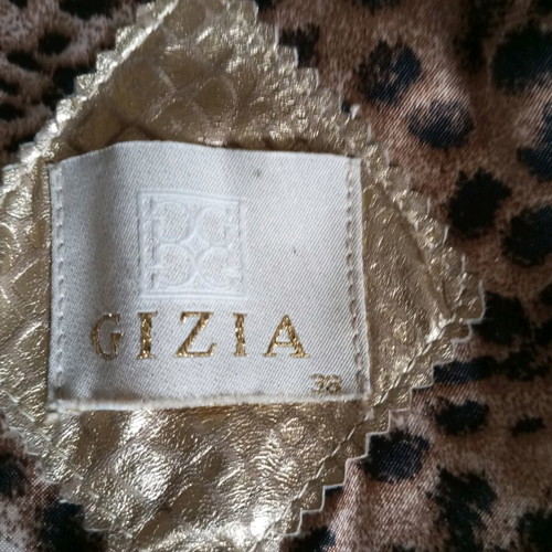 Gizia gold leather jacket new made of very soft leather