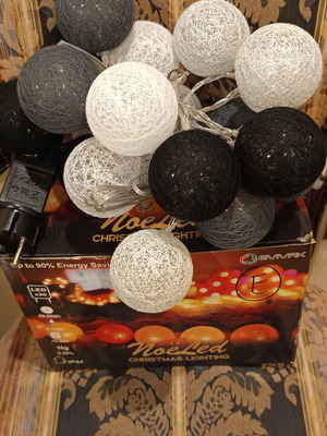 Led Fabric Balls Elegance 20 pcs, cold light, 2.85 meters, IP44