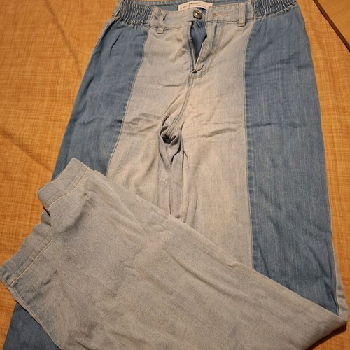 Stradivarius two-tone wide leg jeans size 34 like new