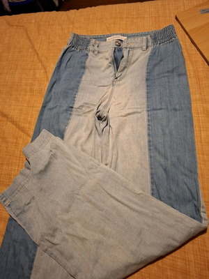 Stradivarius two-tone wide leg jeans size 34 like new
