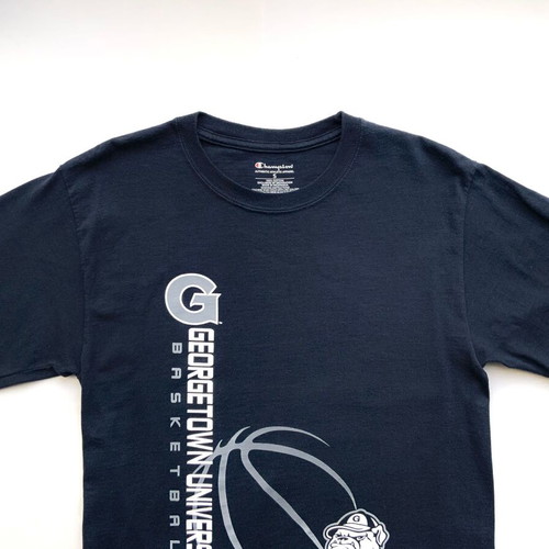 Champion men's Georgetown Hoyas Basketball T-Shirt blue like new, size S