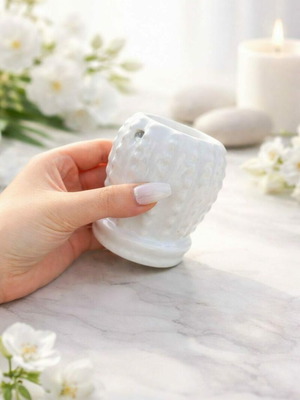 Ceramic wax melt burner cactus shape new