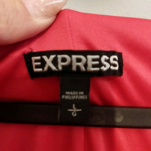 Express dress like new, wrap style, red, size L