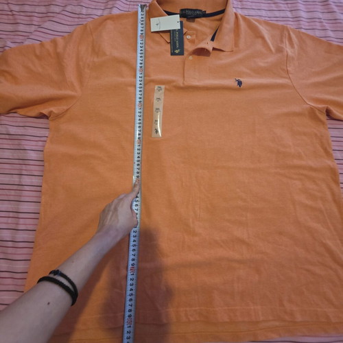 U.S. Polo Assn. men's polo shirt, orange, size 3XL