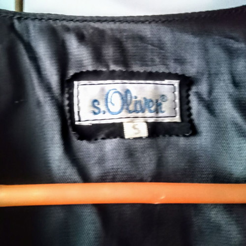 S.Oliver men's suede vest size S like new, black