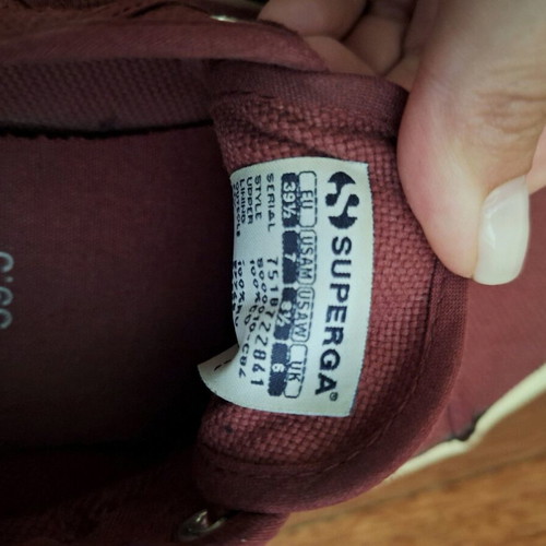 Superga women's sport canvas shoes used size 39.5 red