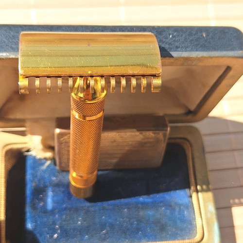 Gillette New Bostonian Long Comb DE Vintage Razor used, circa 1930