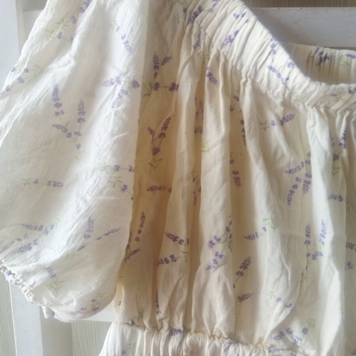 Romantic dress H&M used, floral pastel colors, back opening, XL