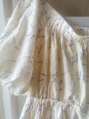 Romantic dress H&M used, floral pastel colors, back opening, XL