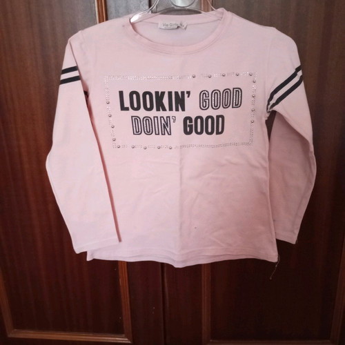 T-shirt for girl 7 years like new, pink