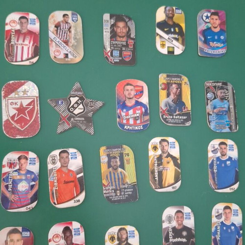 Greek football team tags used, pack of 21, older seasons
