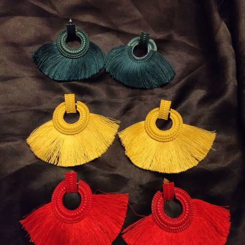 Earrings multicolored, new, pack of 3 pairs
