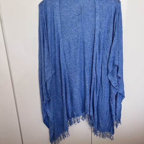 Pull & Bear knitted kimono, light weave, blue, size M
