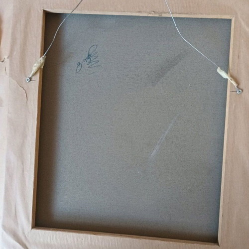 Signed oil painting used 51x46 cm in frame