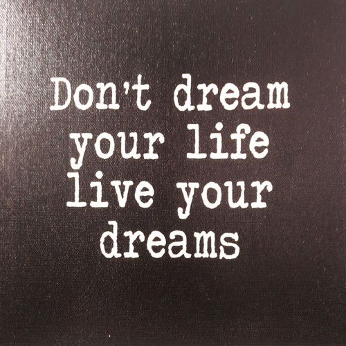 Don't Dream Your Life Canvas 20x20cm minimal vintage wall art like new