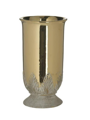 Inart ceramic decorative vase gold-white new
