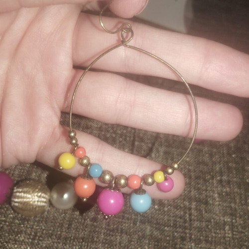 Colorful necklace and earrings set