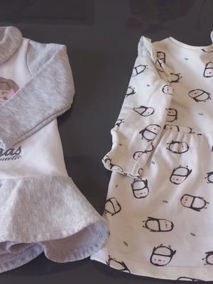 Πακέτο 2 φορέματα φούτερ Alouette και Marks&Spencer 12-24 μηνών σαν καινούργιο