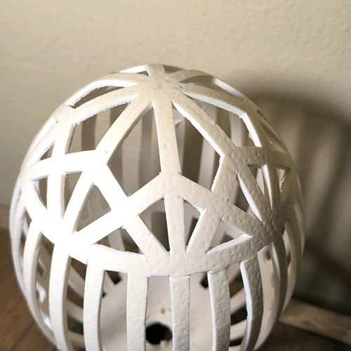 Carved decorative eggshell used from ostrich-camel egg