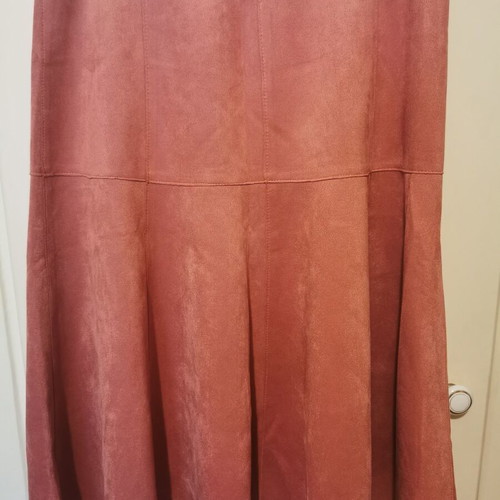 Midi suede skirt Orsay new, size 40, dusty pink