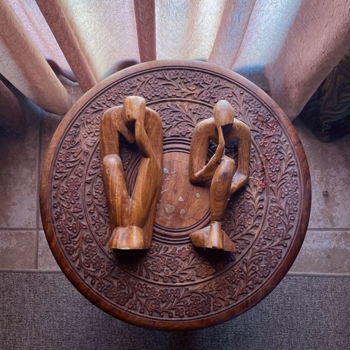 African totems handmade wood decorative