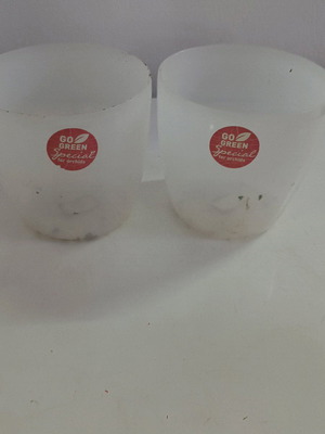 Plastic orchid pots used, set of 2 pieces