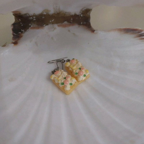 Cupcake earrings handmade multicolored, new