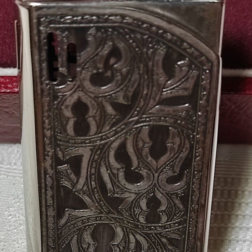 Marco Best piezoelectric lighter, silver-plated with designs
