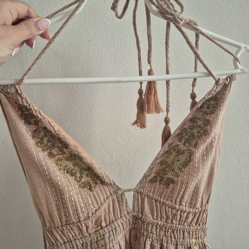 Boho long dress used, beige