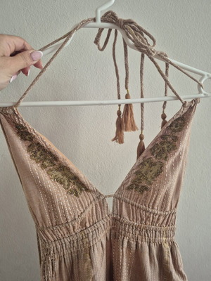 Boho long dress used, beige