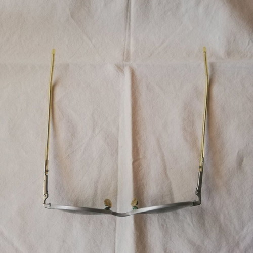 Sisley sunglasses used with silver metal frame and green lenses