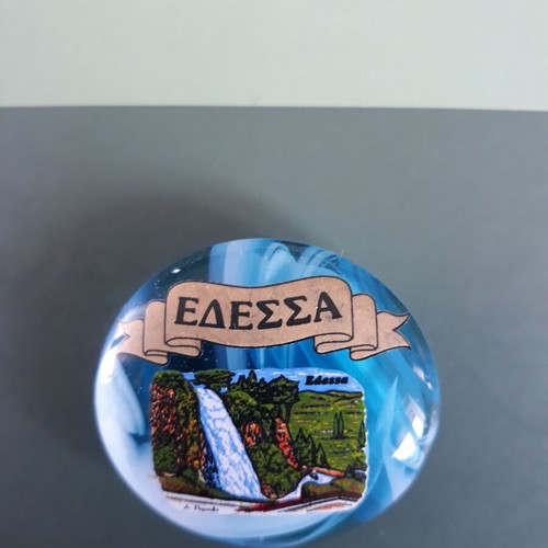 Edessa fridge magnet like new, 4cm diameter