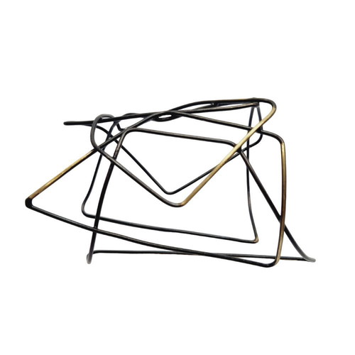 Bracelet cuff type new, black and gold with irregular designs