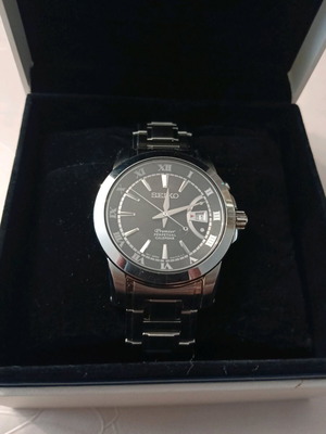 Ρολόι Seiko Premier Perpetual Calendar SNQ141P1 σαν καινούργιο, ανδρικό, ασημί