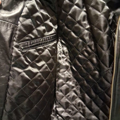 Leather jacket men's Hountalas like new, size Large, black