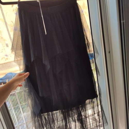 Black tulle midi skirt new with tag, small size