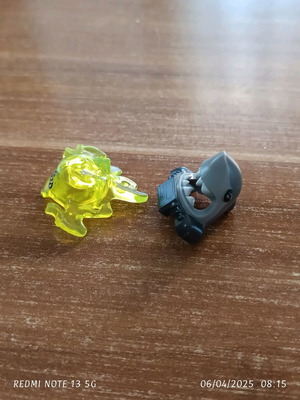 Lego ghost and shark helmets