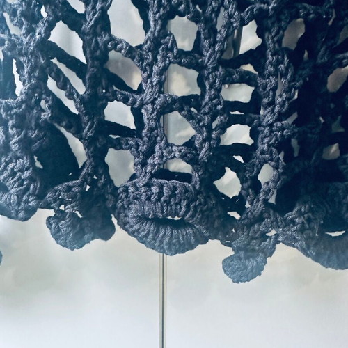 Crochet Mesh Top black, like new, boho and grunge style