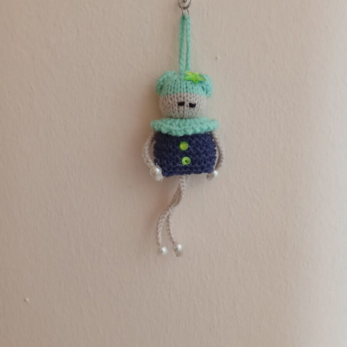 Knitted doll handmade, new
