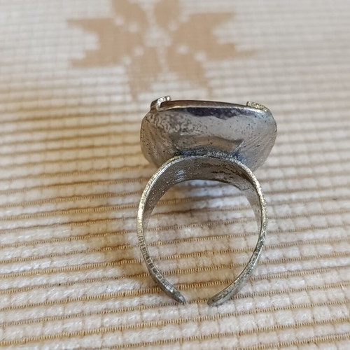 Vintage handmade enamel ring