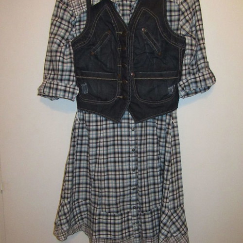Tom Tailor checked ciel shirt dress like new